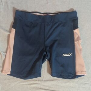 Swix Women's Athletic Shorts - Navy and Pink